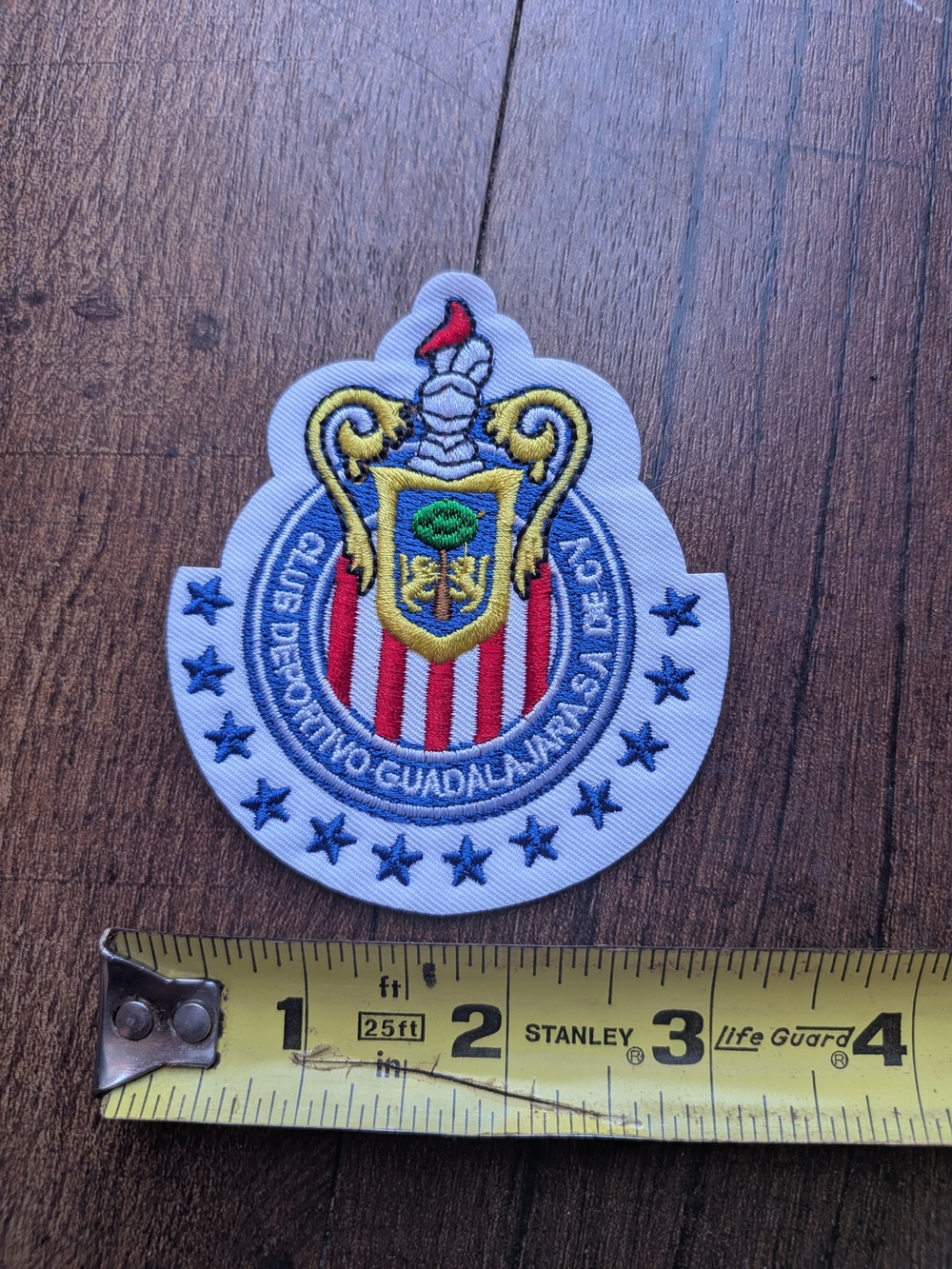 Chivas Del Guadalajara Shield Embroidered Patch - White/Red/Blue